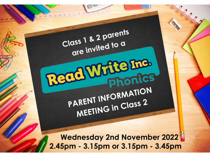 Bridgemere CE Primary School | Read Write Inc - Parents' Meeting