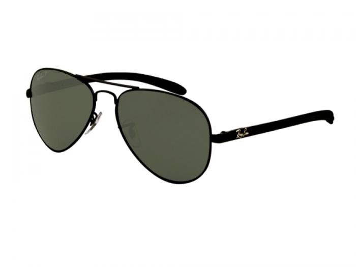 Ray-Ban RB8307 Tech Carbon Fibre Sunglasses Black with Green