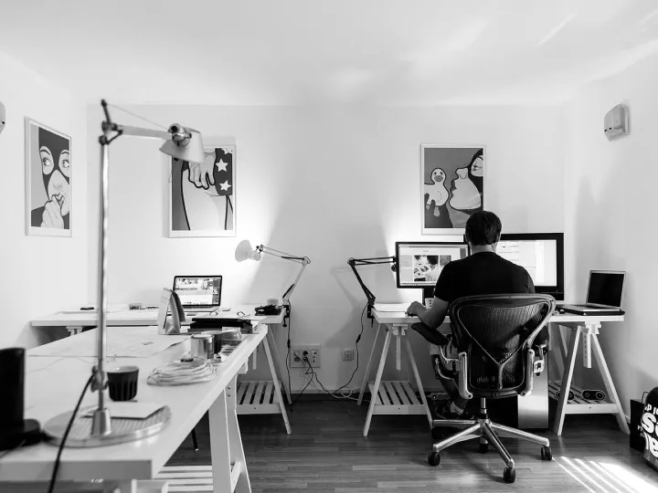 Person working at a desk