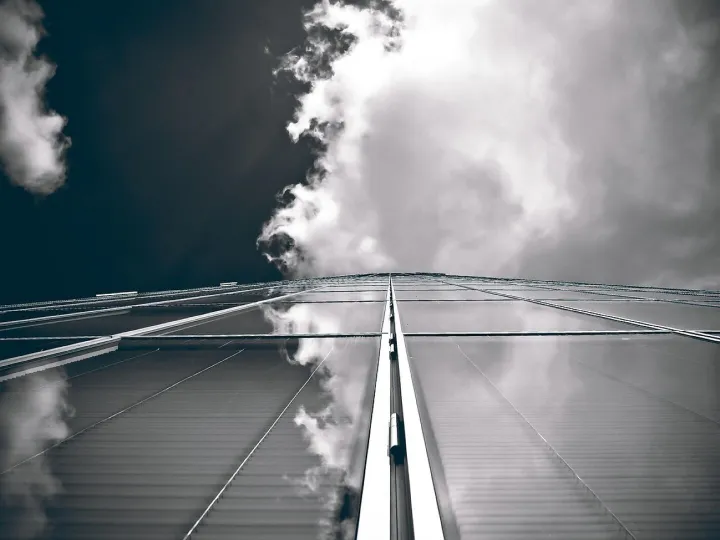 Glass skyscrapers