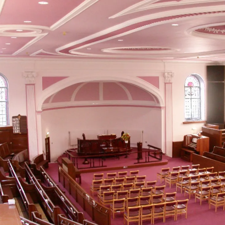 Interior of Brunswick Methodist Church in the 1980s