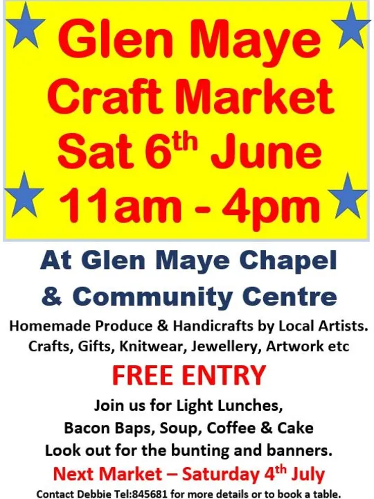 Glen Maye Chapel – Craft Market 6th June 2026