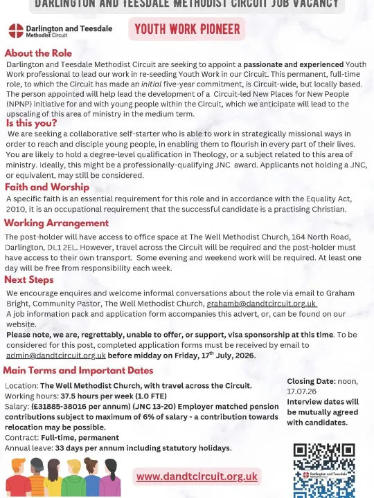 Youth Work Pioneer Advert June 2026