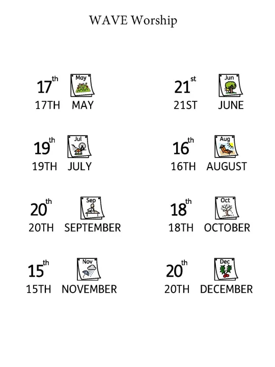 Worship Dates May-December