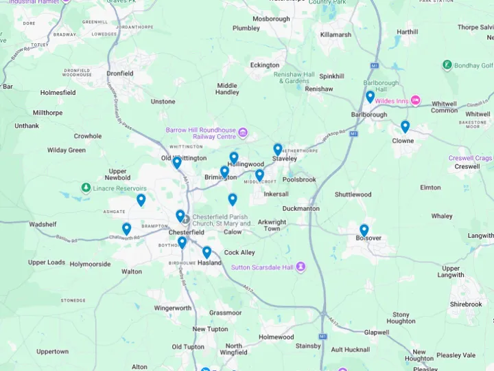 Circuit map of Churches