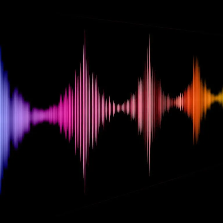 Abstract background with sound waves design