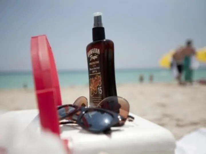 Sun Block on Beach
