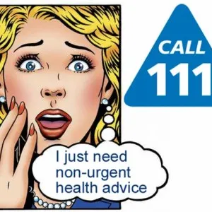 NHS 111 Number Cartoon