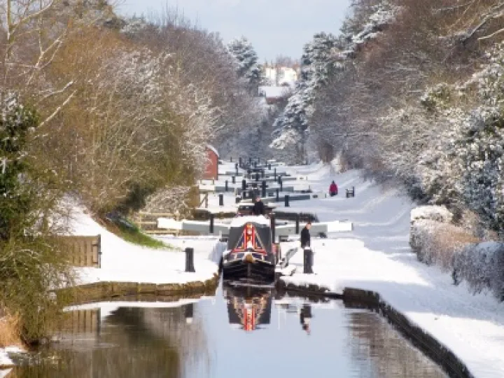 Audlem locks in winter