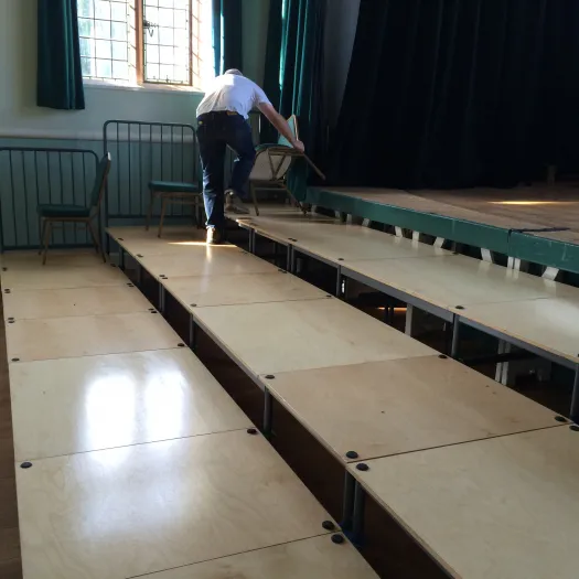 tiered staging