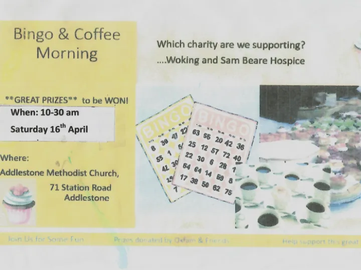 16 March Fun Bingo & Coffee Morning
