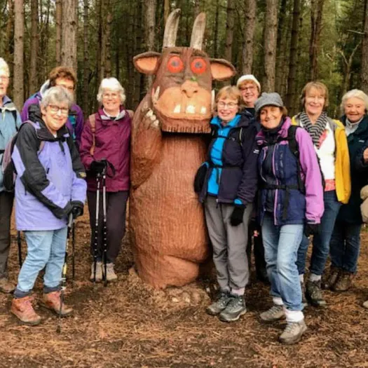 Kelsall WI members meet the Gruffalo