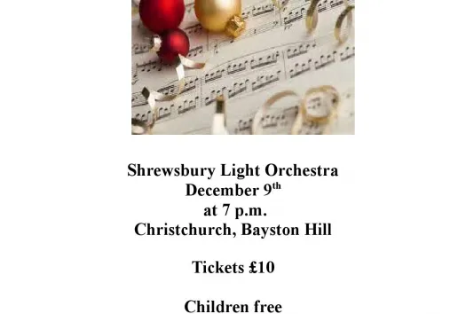 Bayston Hill Christmas 2022 concert poster