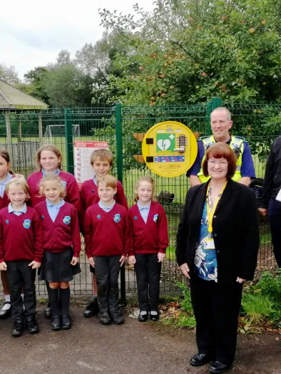 Mrs C Middleton, Head Teacher with enthusiastic pupils