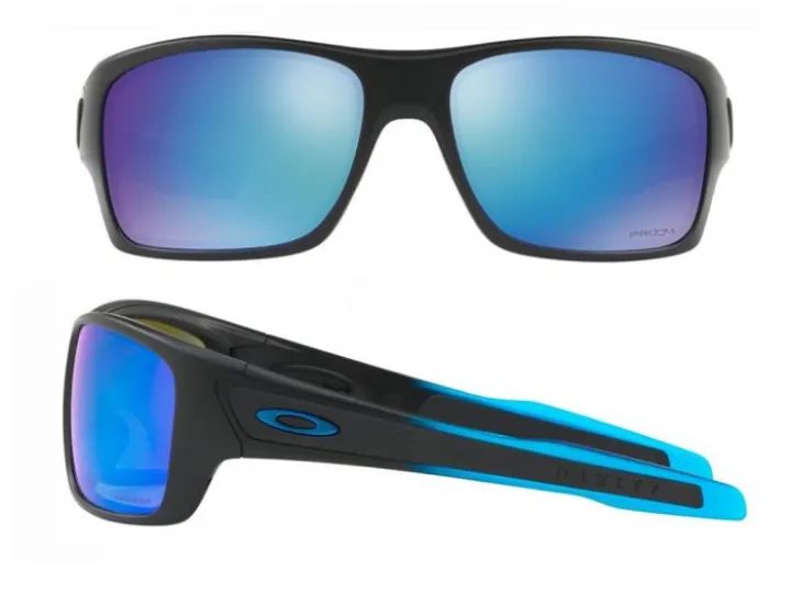 Oakley Turbine In Matte Black / Prizm Sapphire Polarized Lenses OO9263-36