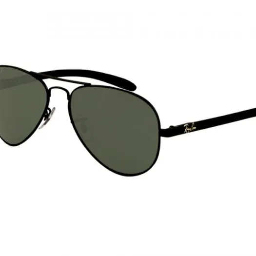 rb8307_002_n5_tq Ray-Ban Aviator Carbon Fibre Black / Green Polarised