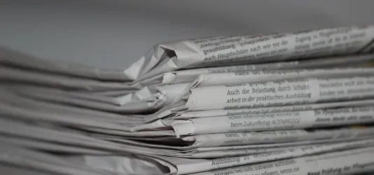 Folded Newspapers
