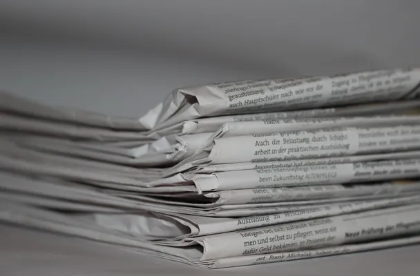 Folded Newspapers