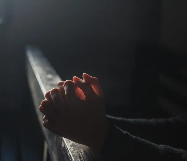 Prayer, hands, church