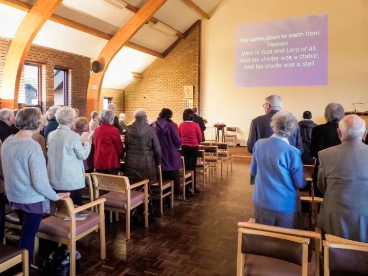 Congregation during a service