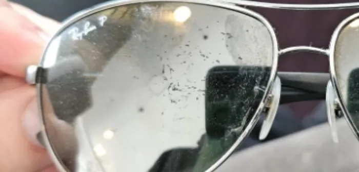 Scratched lens on Ray-ban sunglasses