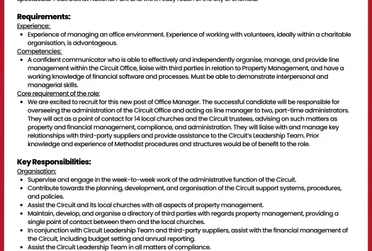 DNEC Office Manager