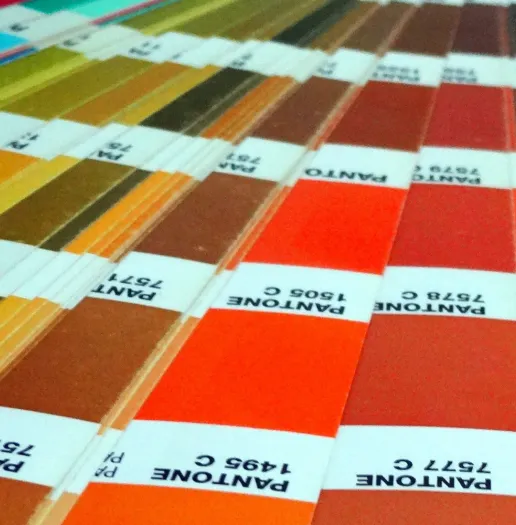 Pantone colour chart