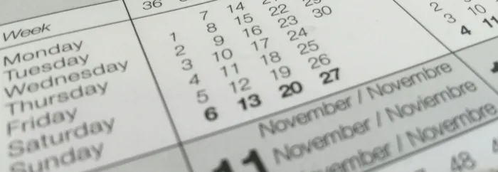 White Calendar