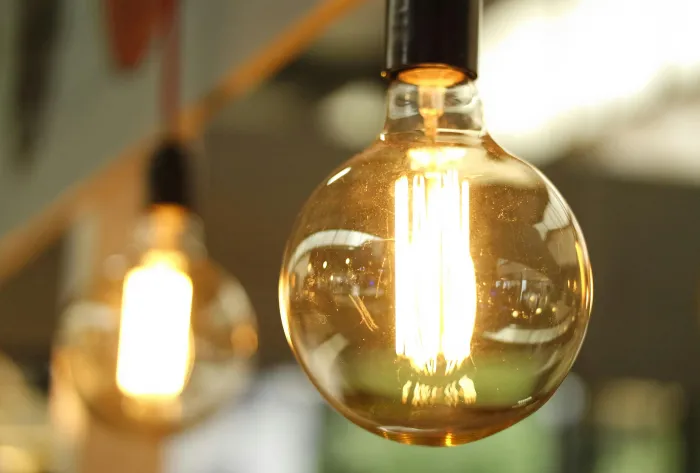 Lighted Light Bulb in Selective-focus Photography