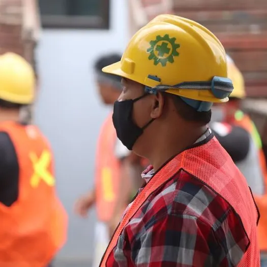 Men, construction worker, safety