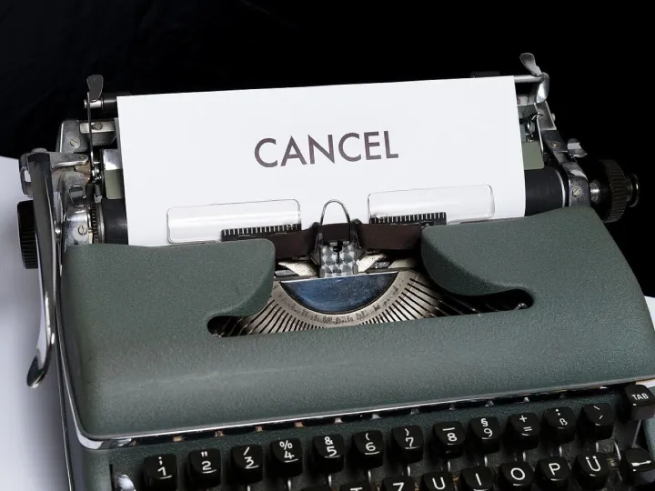 Cancel, break up, abort