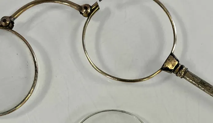 Broken vintage spectacles frame