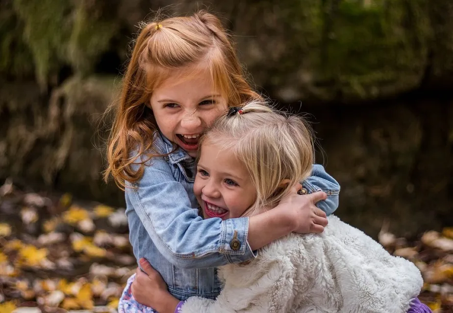 Children, sisters, cute