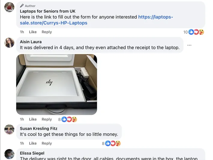 Scam comments
