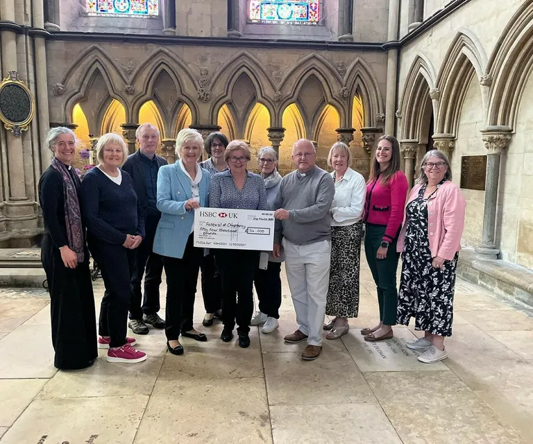 Festival of Chaplaincy Cheque Presentation