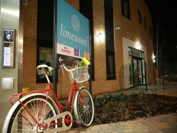 Happy Heritages bicycle outside Limewood