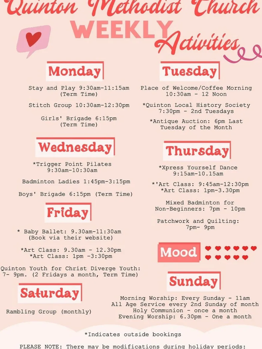 QMC Weekly Activities