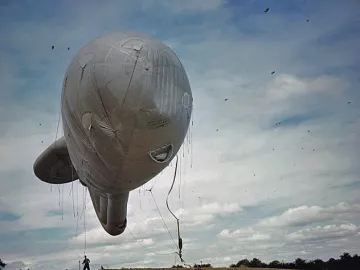 Barrage balloons near Biggin Hill