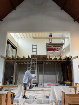 Scaffolding over Choir Stalls 3