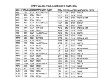 Simply Walk Schedule 2024
