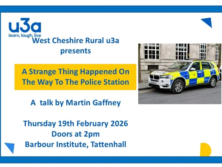 U3a February 2026 Mtg