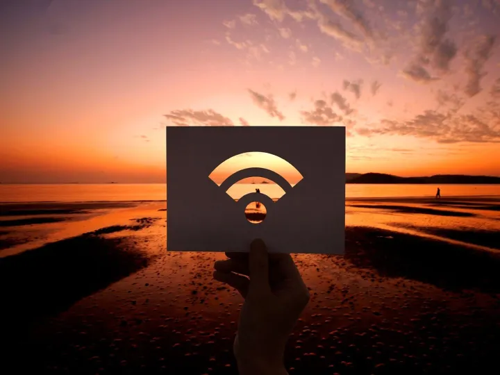 Wifi internet connection perforated paper