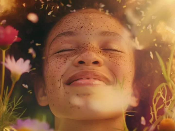 Portrait of woman showing strong emotions representing menta