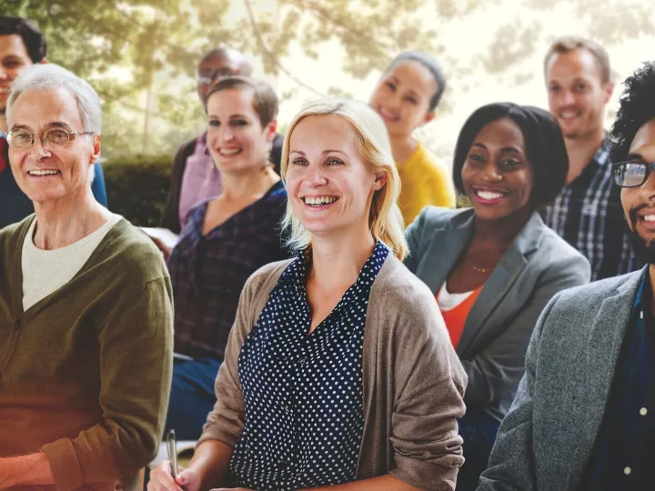 Group of diverse people in a seminar