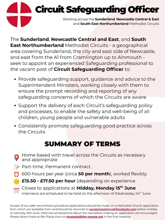 Circuit Safeguarding Officer &ndash; vacancy