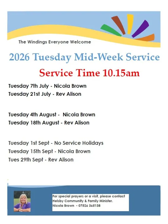 2026 Tuesday Services The Windings July &ndash; Sept