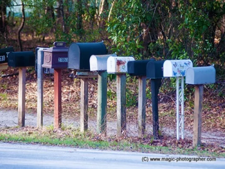 US mail boxes