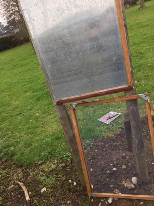 TCC Notice Board Vandalism
