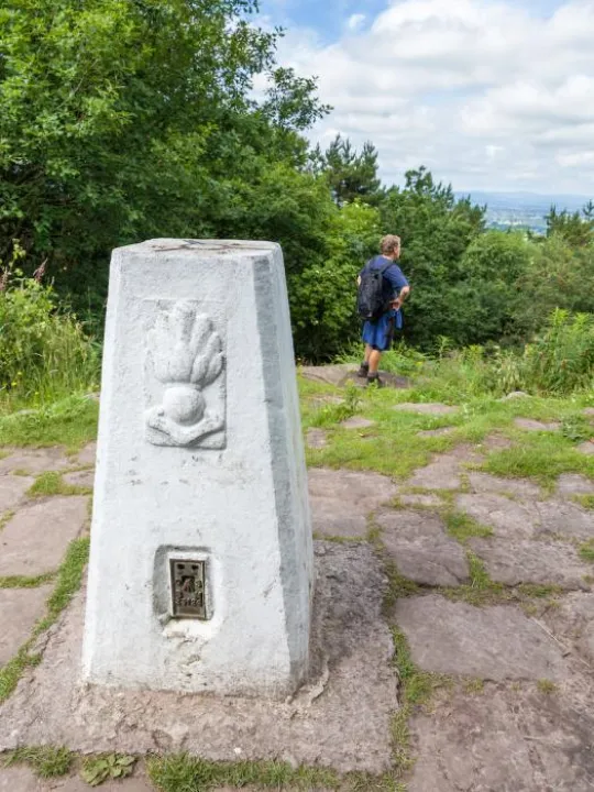 Trig point on Sandstone Trail at Rawhead