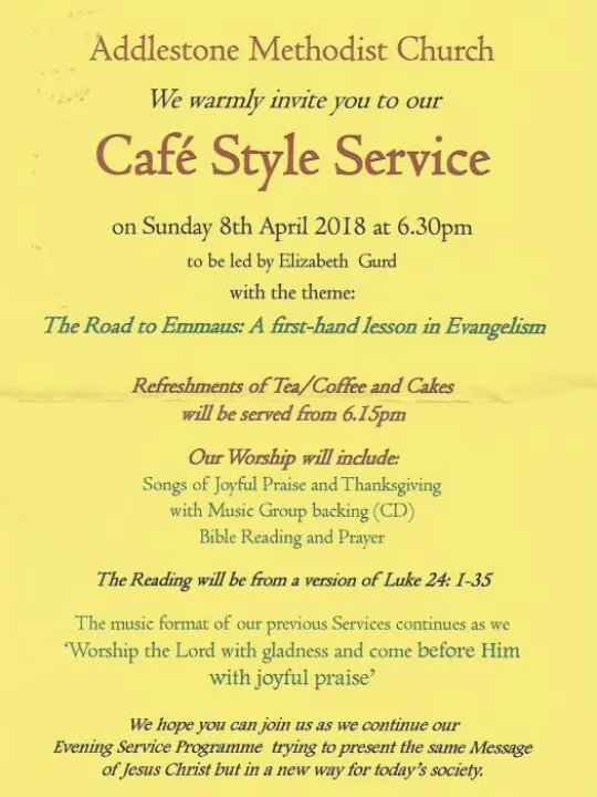 Cafe Style Service &ndash; April 18